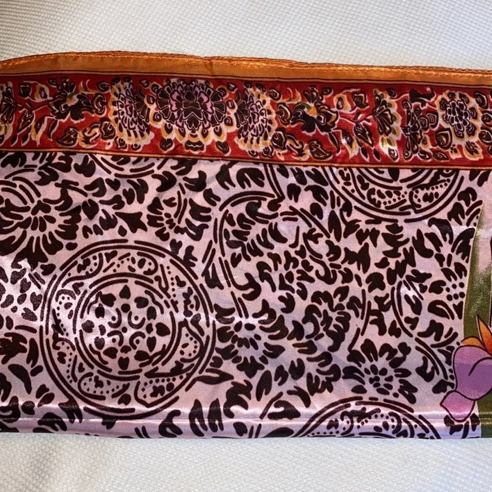 Woman’s Floral Square Scarf Wrap Multicolored